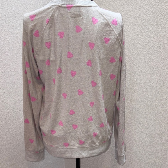 Lucky Brand Cream Sweatshirt with Pink Heart Print - Picture 4 of 4